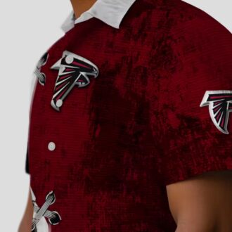 Atlanta Falcons Custom Hawaiian Shirt - Red & White Edgy Design for Summer Vacations