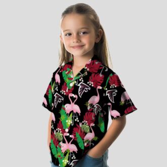 Atlanta Falcons Flamingo Foliage Hawaiian Shirt, Red & Green Summer Apparel