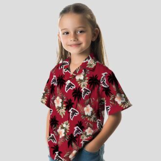 Atlanta Falcons Palm Tree and Floral Red Hawaiian Shirt for Beach Days