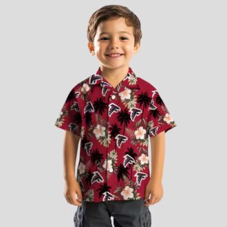 Atlanta Falcons Palm Tree and Floral Red Hawaiian Shirt for Beach Days