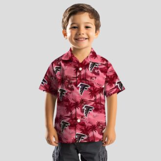 Atlanta Falcons Red Coastal Palms NFL Aloha Hawaiian Shirt for Vacation & Game Day