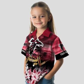Atlanta Falcons Tropical Canoe Aloha Shirt, Red Hawaiian Shirt for Summer