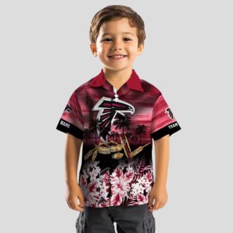 Atlanta Falcons Tropical Canoe Aloha Shirt, Red Hawaiian Shirt for Summer