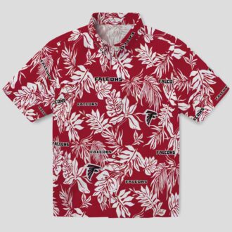 Atlanta Falcons Tropical Hawaiian Shirt - Red & White Summer Vacation Shirt