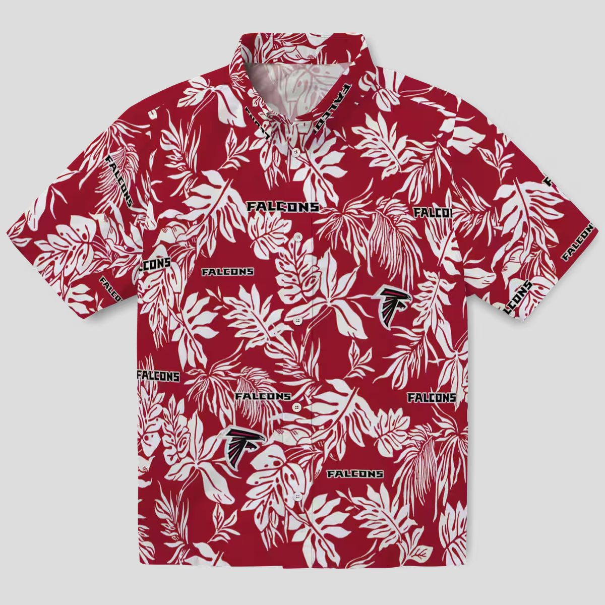 Atlanta Falcons Tropical Hawaiian Shirt - Red & White Summer Vacation Shirt