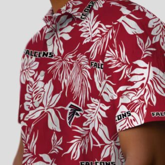 Atlanta Falcons Tropical Hawaiian Shirt - Red & White Summer Vacation Shirt