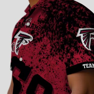 Custom Atlanta Falcons Red Star Stripes Hawaiian Shirt for NFL Fans