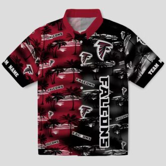 NFL Atlanta Falcons Customized Hawaiian Shirt with Palm Silhouettes