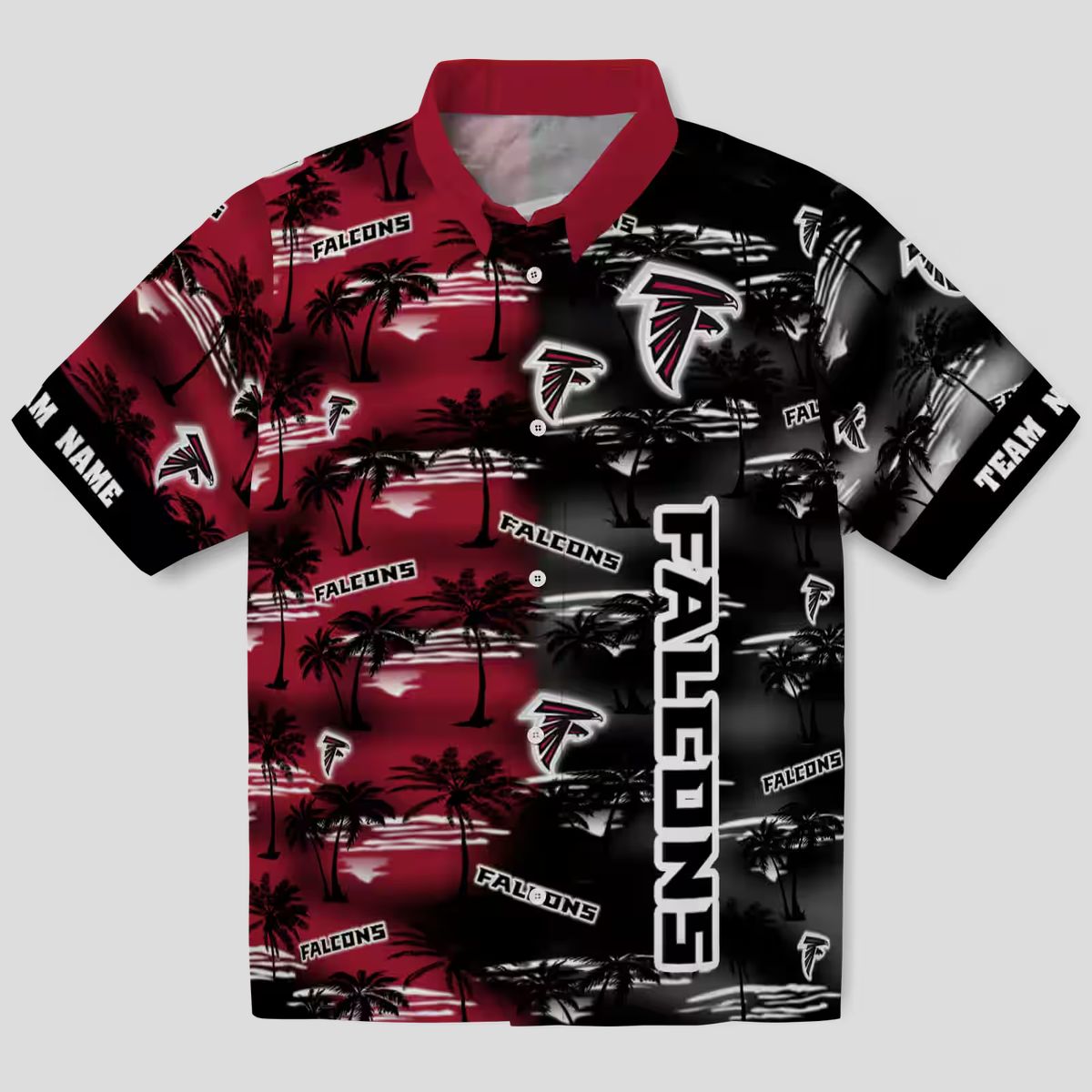 NFL Atlanta Falcons Customized Hawaiian Shirt with Palm Silhouettes