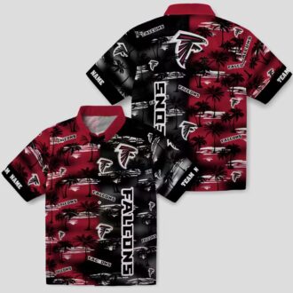 NFL Atlanta Falcons Customized Hawaiian Shirt with Palm Silhouettes