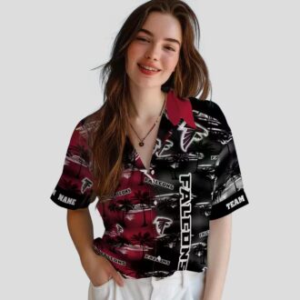 NFL Atlanta Falcons Customized Hawaiian Shirt with Palm Silhouettes