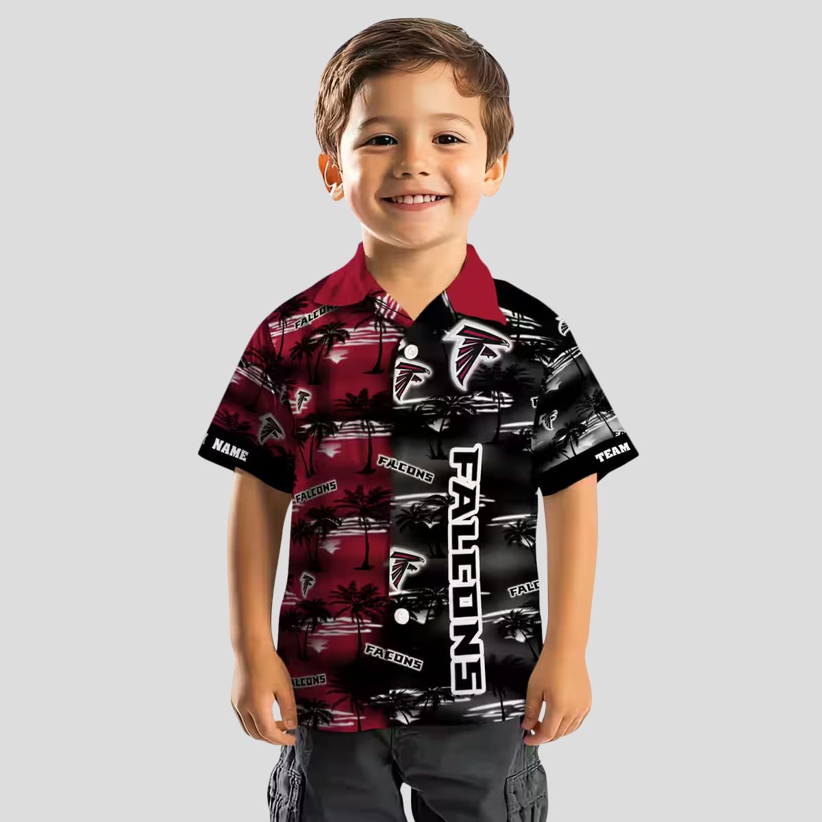 NFL Atlanta Falcons Customized Hawaiian Shirt with Palm Silhouettes
