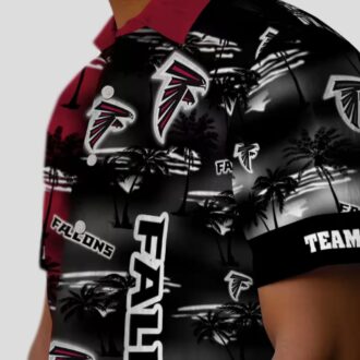 NFL Atlanta Falcons Customized Hawaiian Shirt with Palm Silhouettes
