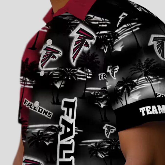NFL Atlanta Falcons Customized Hawaiian Shirt with Palm Silhouettes