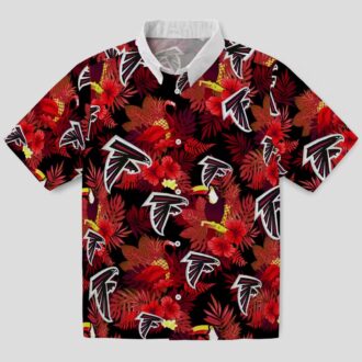 NFL Atlanta Falcons Floral Toucan Hawaiian Shirt, Red Summer Vacation Shirt