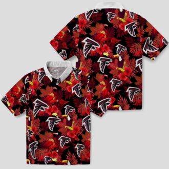 NFL Atlanta Falcons Floral Toucan Hawaiian Shirt, Red Summer Vacation Shirt