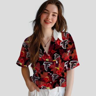NFL Atlanta Falcons Floral Toucan Hawaiian Shirt, Red Summer Vacation Shirt