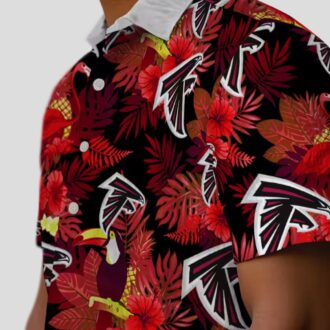 NFL Atlanta Falcons Floral Toucan Hawaiian Shirt, Red Summer Vacation Shirt