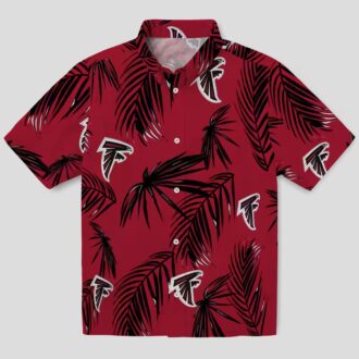NFL Atlanta Falcons Hawaiian Shirt - Palm Leaf Red Shirt for Beach & Travel