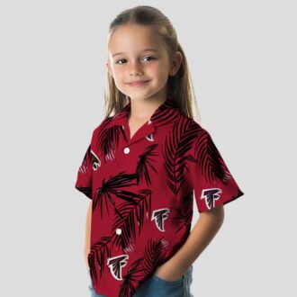 NFL Atlanta Falcons Hawaiian Shirt - Palm Leaf Red Shirt for Beach & Travel