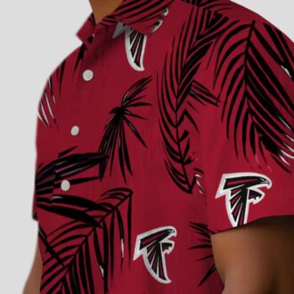 NFL Atlanta Falcons Hawaiian Shirt - Palm Leaf Red Shirt for Beach & Travel