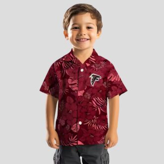NFL Atlanta Falcons Jungle Vibes Red Hawaiian Shirt, Tropical Aloha Shirt for Fans