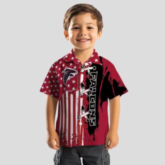 Stitched Flag Red Atlanta Falcons Hawaiian Shirt for Beach and Travel