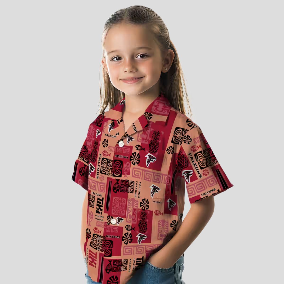 Tribal Red Atlanta Falcons Hawaiian Shirt, Summer Fan Apparel for Beach & Travel