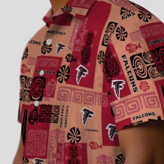 Tribal Red Atlanta Falcons Hawaiian Shirt, Summer Fan Apparel for Beach & Travel