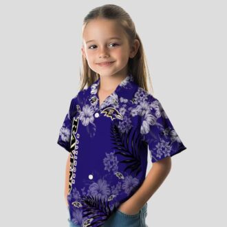 Baltimore Football Fanwear – Purple Hibiscus Floral Aloha Hawaiian Shirt
