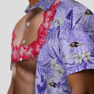 Baltimore Ravens Chest Illusion Hawaiian Shirt - Game Day & Summer Outfit