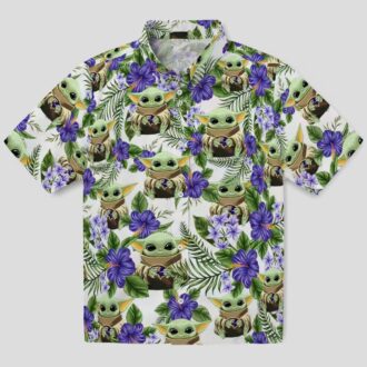 Baltimore Ravens Yoda Green Hawaiian Shirt, Tropical NFL Fan Apparel for Men & Women