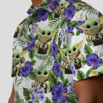 Baltimore Ravens Yoda Green Hawaiian Shirt, Tropical NFL Fan Apparel for Men & Women
