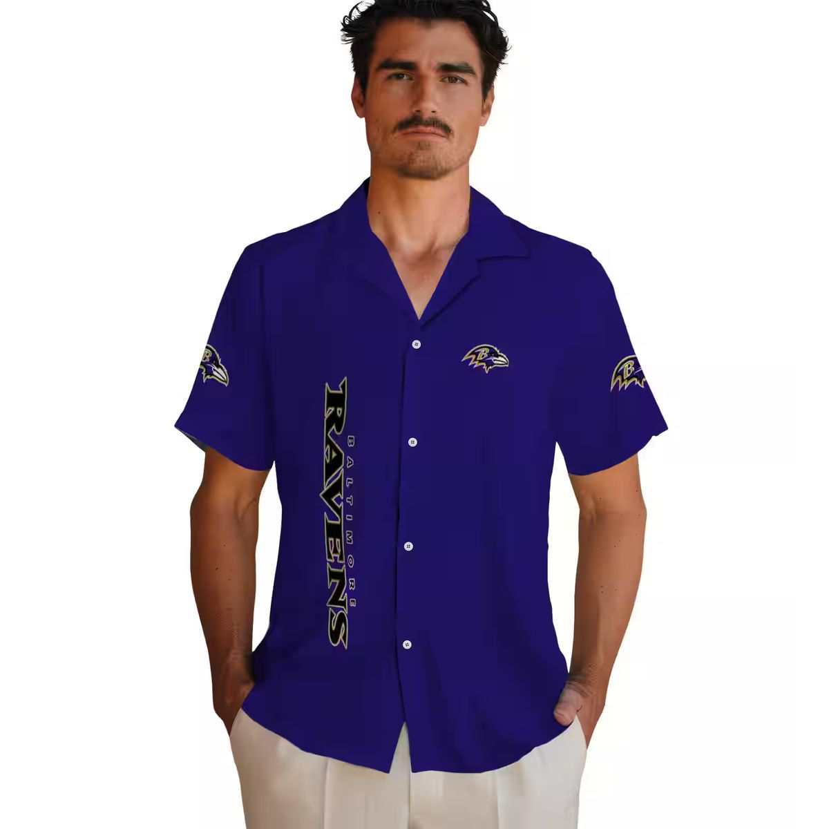 Football Baltimore Ravens Stuart Minion Purple Hawaiian Shirt