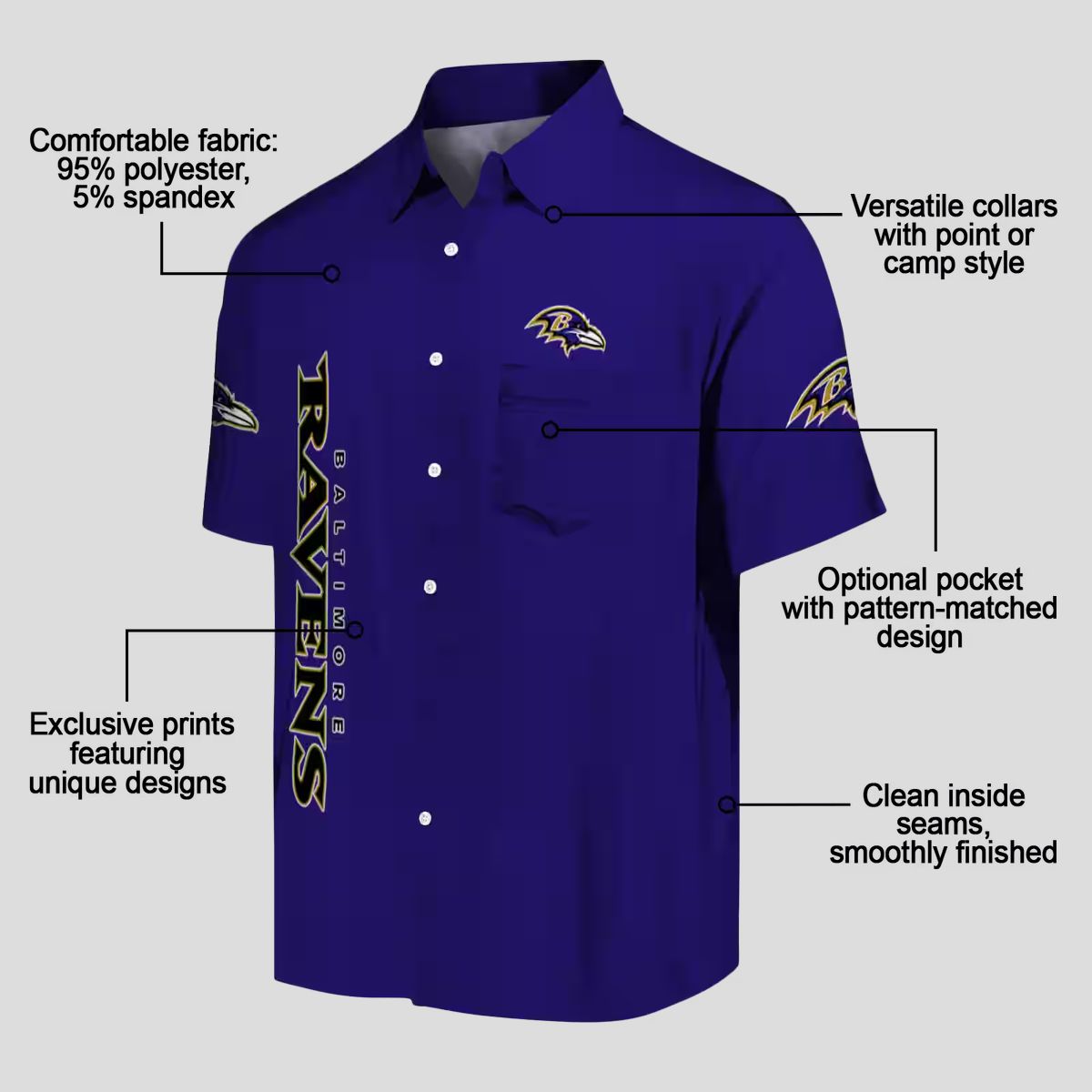 Football Baltimore Ravens Stuart Minion Purple Hawaiian Shirt