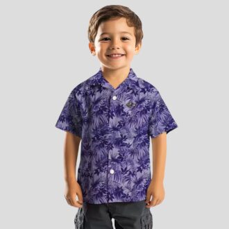 Leafy Pattern Baltimore Ravens Purple Hawaiian Shirt