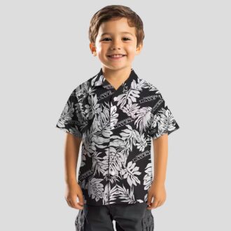 NFL Baltimore Ravens Black Hawaiian Shirt with Monstera Leaf Design