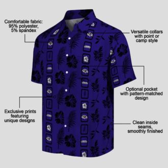 NFL Ravens Tropical Shirt – Framed Floral Purple Aloha Style