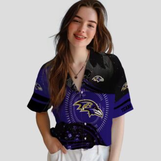 Purple Black Aloha Shirt – Baltimore Football Wave Edition