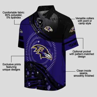 Purple Black Aloha Shirt – Baltimore Football Wave Edition
