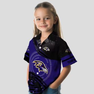 Purple Black Aloha Shirt – Baltimore Football Wave Edition