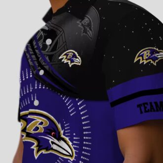 Purple Black Aloha Shirt – Baltimore Football Wave Edition