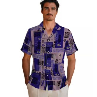 Tribal Symbols Theme Baltimore Ravens Purple Hawaiian Shirt