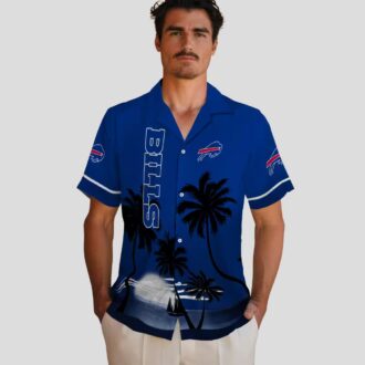 Buffalo Bills Beach Sunset Hawaiian Shirt – Blue & Black NFL Game Day Outfit