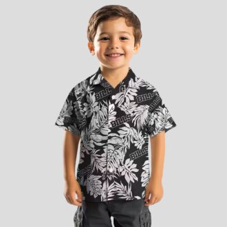 Buffalo Bills Black Hawaiian Shirt, Monstera Leaf Tropical Print for Beach & Game Day