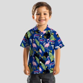Buffalo Bills Flamingo Hawaiian Shirt - Blue Tropical Aloha Button Up for Game Day