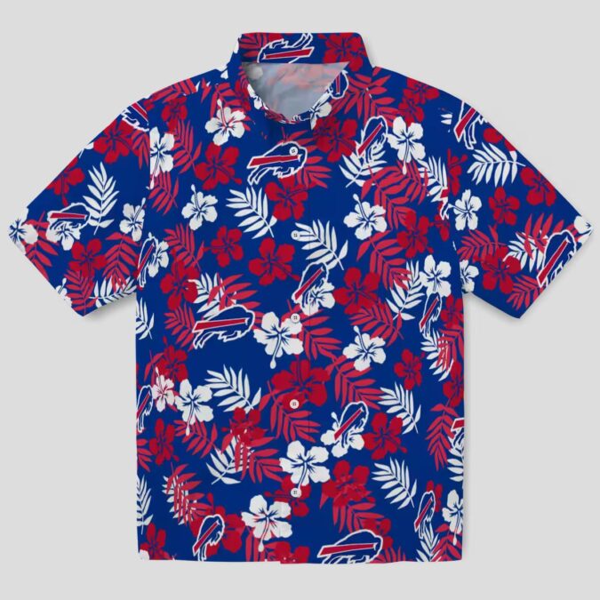 Buffalo Bills Floral Blue Hawaiian Shirt, Tropical NFL Button Up for Fans & Vacation