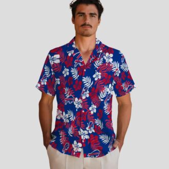 Buffalo Bills Floral Blue Hawaiian Shirt, Tropical NFL Button Up for Fans & Vacation