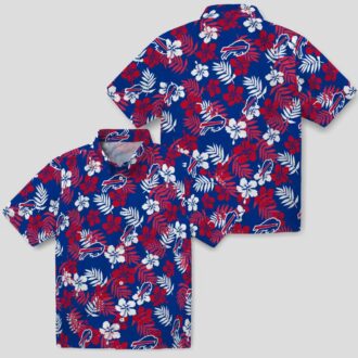Buffalo Bills Floral Blue Hawaiian Shirt, Tropical NFL Button Up for Fans & Vacation