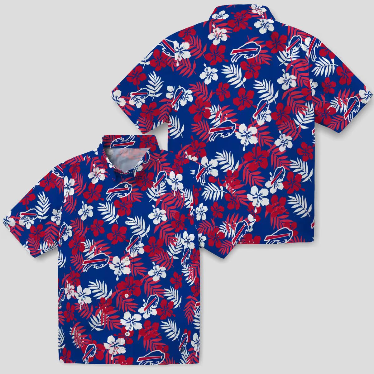 Buffalo Bills Floral Blue Hawaiian Shirt, Tropical NFL Button Up for Fans & Vacation